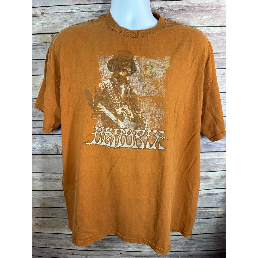 Vintage Jimi Hendrix Orange Shirt Mens Size XL Tennessee River Tag